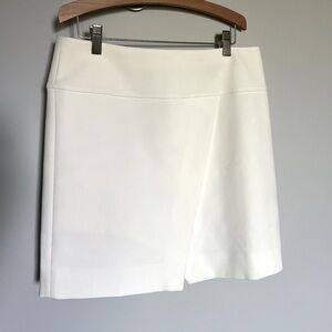 LIKE NEW JCREW Faux Wrap Skirt Off-White SZ 8